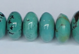 CNT12 16 inches multi-size rondelle natural turquoise beads wholesale