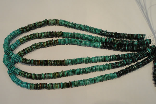 CNT138 15.5 inches 1.5*7.5mm disk natural turquoise beads