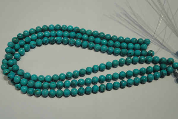 CNT147 15.5 inches 8mm round natural turquoise beads wholesale