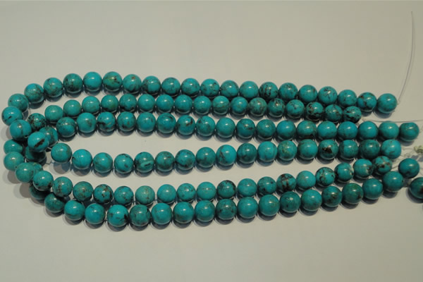 CNT148 15.5 inches 10mm round natural turquoise beads wholesale