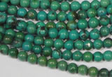 CNT204 15.5 inches 4.5mm round natural turquoise beads wholesale