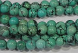 CNT206 15.5 inches 6mm round natural turquoise beads wholesale