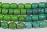 CNT210 15.5 inches 7*5mm – 7*9mm drum natural turquoise beads wholesale