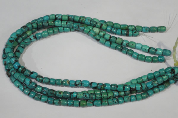 CNT212 15.5 inches 7*4mm – 7*6mm drum natural turquoise beads wholesale