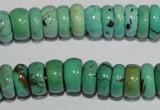 CNT223 15.5 inches 5*11mm rondelle natural turquoise beads wholesale