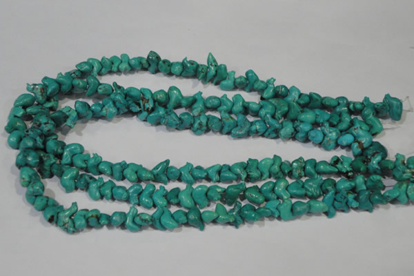 CNT231 15.5 inches 7*12mm animal natural turquoise beads wholesale