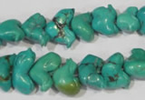 CNT232 15.5 inches 10*16mm animal natural turquoise beads wholesale