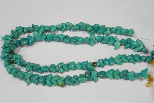 CNT232 15.5 inches 10*16mm animal natural turquoise beads wholesale