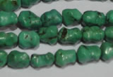 CNT235 15.5 inches 8*10mm bone natural turquoise beads wholesale