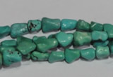 CNT236 15.5 inches 7*9mm bone natural turquoise beads wholesale