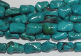 CNT237 15.5 inches 7*10mm bone natural turquoise beads wholesale