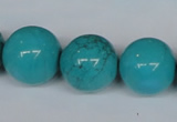 CNT25 16 inches 20mm round natural turquoise beads wholesale