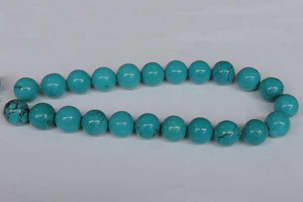 CNT25 16 inches 20mm round natural turquoise beads wholesale