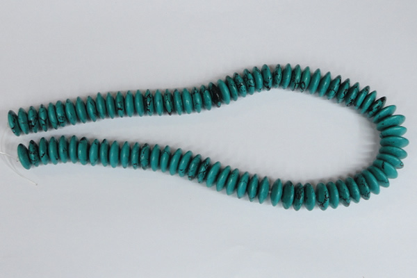 CNT27 16 inches 6*15mm rondelle natural turquoise beads wholesale