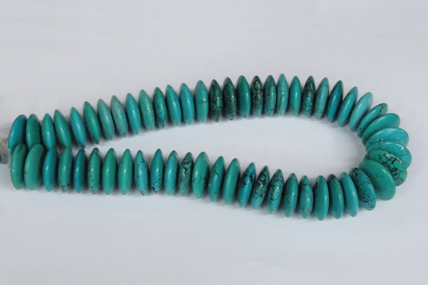 CNT29 16 inches 8*25mm rondelle natural turquoise beads wholesale