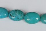 CNT35 16 inches 15*20mm oval natural turquoise beads wholesale