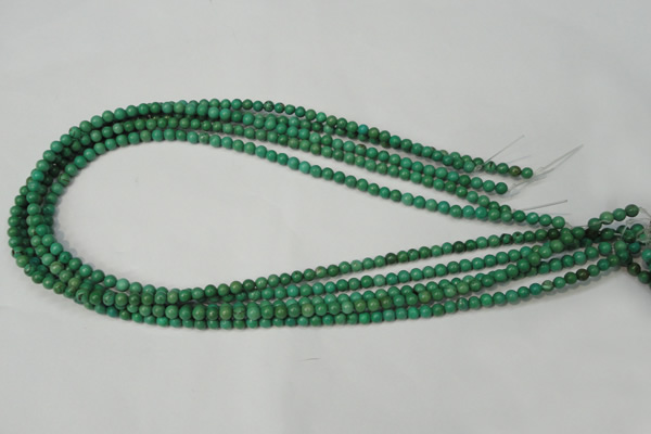 CNT350 15.5 inches 4mm round turquoise beads wholesale