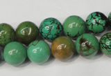 CNT354 15.5 inches 12mm round turquoise beads wholesale