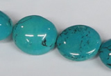 CNT36 16 inches 20*22mm oval natural turquoise beads wholesale