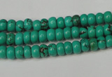 CNT362 15.5 inches 4*6mm rondelle turquoise beads wholesale