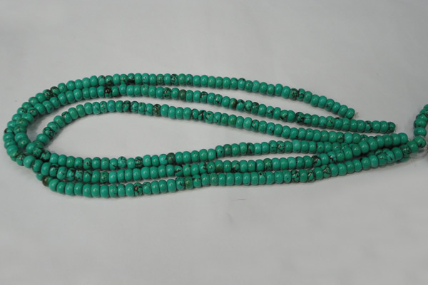 CNT362 15.5 inches 4*6mm rondelle turquoise beads wholesale