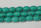 CNT368 15.5 inches 7*10mm rice turquoise beads wholesale