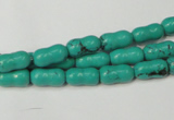 CNT372 15.5 inches 5*10mm bone turquoise beads wholesale