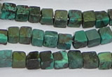 CNT400 15.5 inches 4*4mm cube turquoise beads wholesale