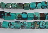 CNT401 15.5 inches 4*4mm cube turquoise beads wholesale