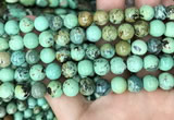 CNT404 15.5 inches 8mm round natural turquoise beads wholesale