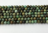 CNT410 15.5 inches 6mm round natural turquoise beads wholesale