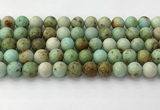 CNT418 15.5 inches 10mm round mongolian turquoise beads wholesale