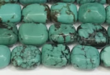 CNT510 15.5 inches 8*10mm - 9*10mm rectangle turquoise gemstone beads