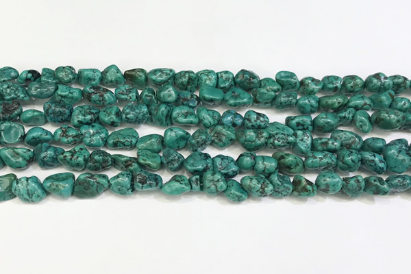 CNT517 15.5 inches 7*7mm - 8*10mm nuggets turquoise gemstone beads