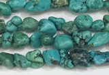 CNT518 34 inches 4*4mm - 5*7mm nuggets turquoise gemstone beads