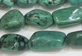 CNT521 15.5 inches 8*10mm - 10*13mm nuggets turquoise gemstone beads