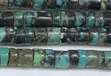 CNT526 15.5 inches 3.5mm - 4mm heishi turquoise gemstone beads