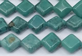 CNT550 15.5 inches 6mm diamond turquoise gemstone beads