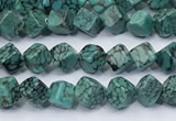 CNT553 15.5 inches 4mm cube turquoise gemstone beads