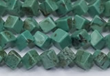 CNT554 15.5 inches 4mm cube turquoise gemstone beads