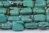 CNT556 15.5 inches 6*8mm rectangle turquoise gemstone beads