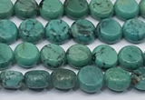 CNT558 15.5 inches 6mm flat round turquoise gemstone beads