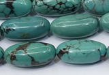 CNT564 15.5 inches 8*15mm oval turquoise gemstone beads