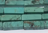 CNT568 15.5 inches 4*13mm cuboid turquoise gemstone beads