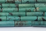 CNT569 15.5 inches 4*13mm tube turquoise gemstone beads