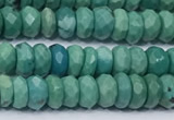 CNT575 15.5 inches 3*6mm - 4*6mm faceted rondelle turquoise gemstone beads