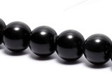 COB02 15 inches 8mm round black obsidian gemstone beads wholesale