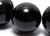 COB07 15.5 inches 18mm round black obsidian gemstone beads wholesale