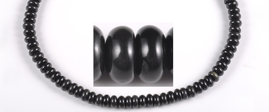 COB08 15.5 inches 4*8mm rondelle black obsidian gemstone beads wholesale