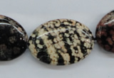 COB157 15.5 inches 22*30mm oval snowflake obsidian beads